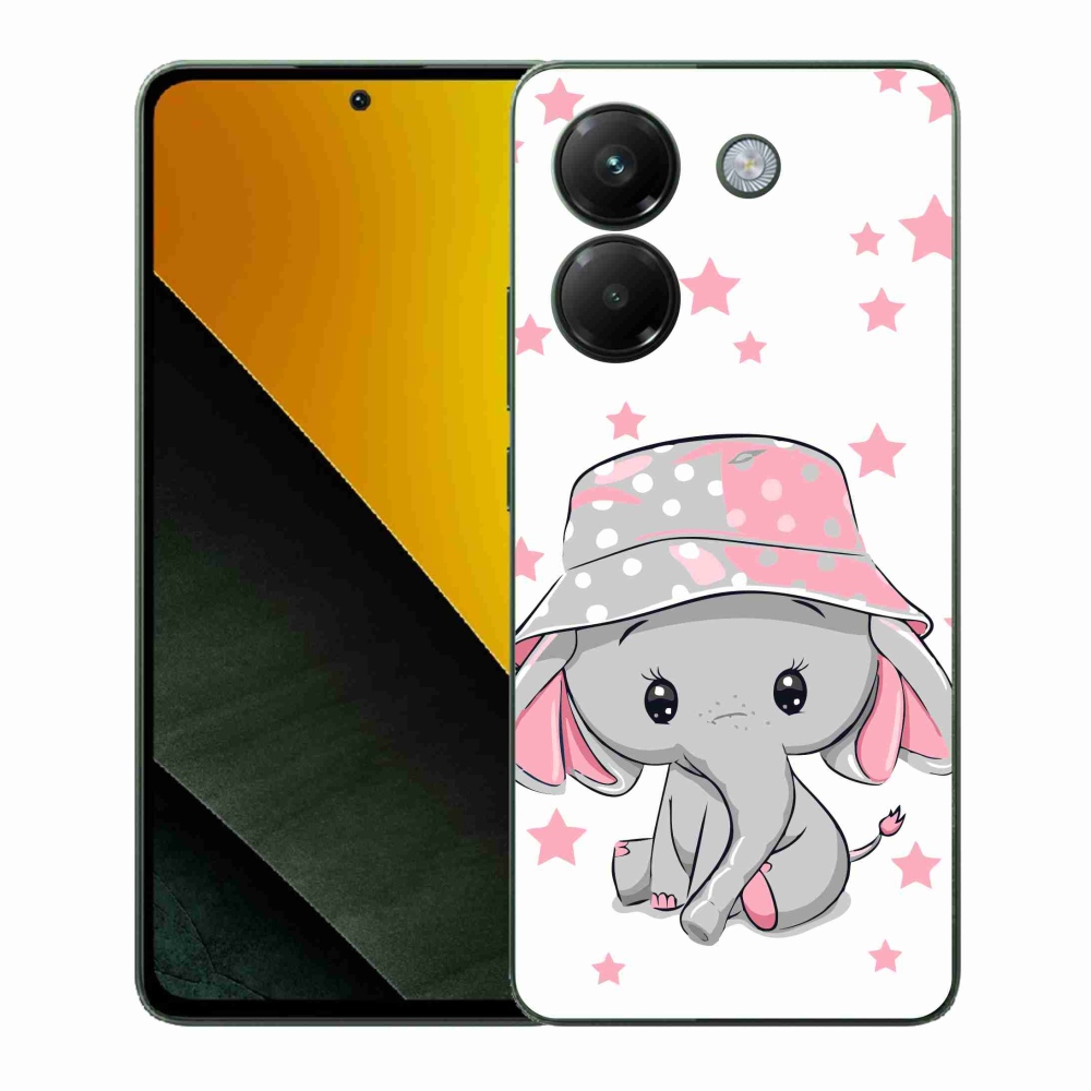 Gélový kryt mmCase na Xiaomi Poco M7 Pro 5G - ružový slon