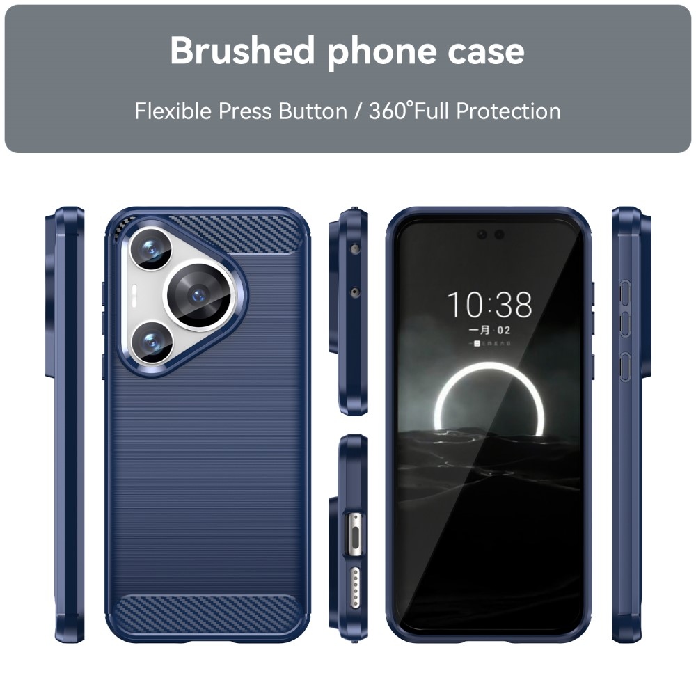 Carbon odolný gélový obal na Huawei Pura 70 Pro - modrý