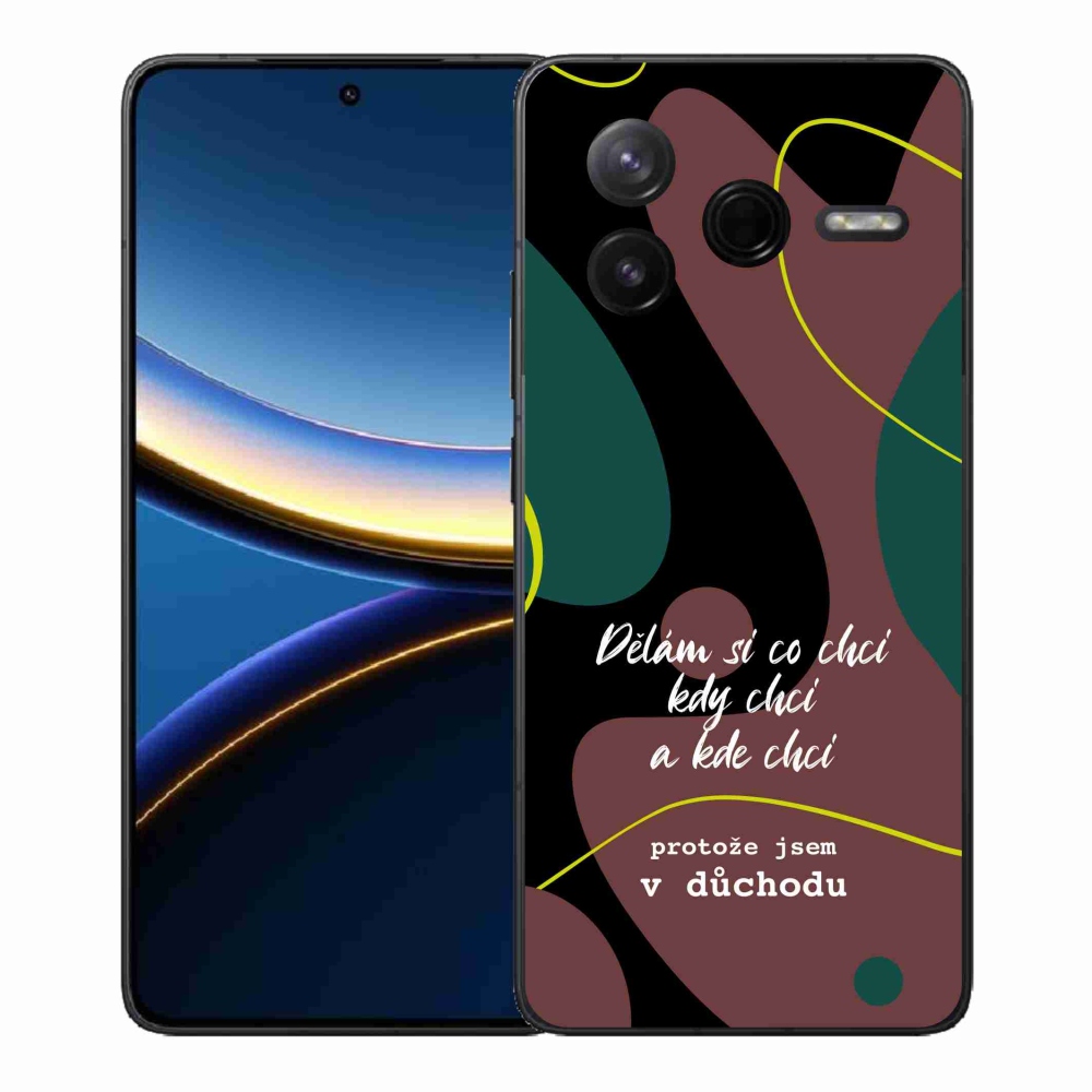 Gélový kryt mmCase na Xiaomi Poco F7 Pro - vtipný text 10 čierne pozadie