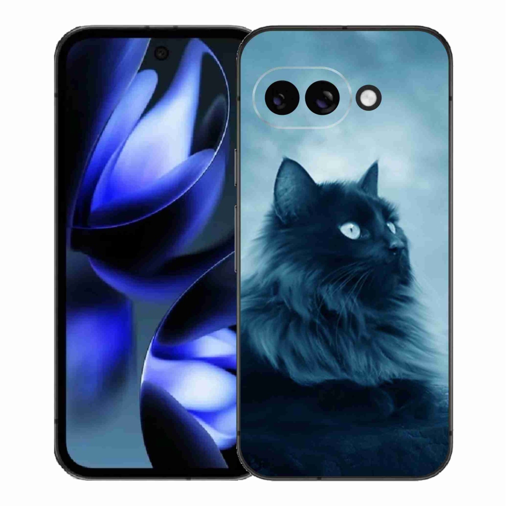 Gélový kryt mmCase na Google Pixel 9a - čierna mačka 1