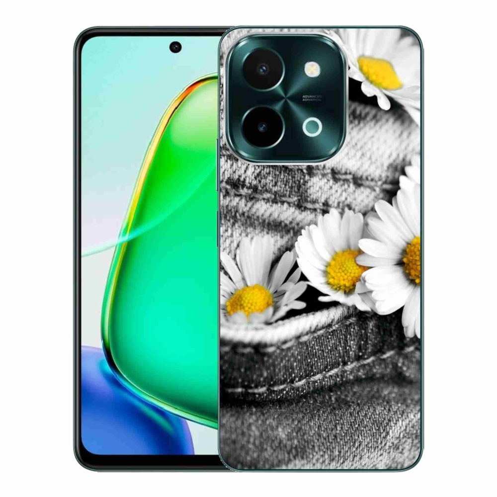 Gélový obal mmCase na Vivo Y28 - margarétky