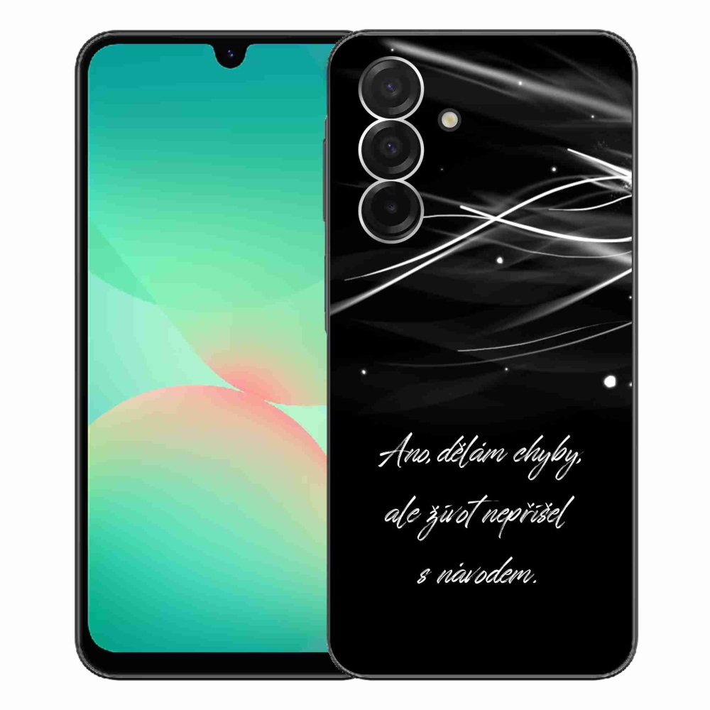 Gélový kryt mmCase na Samsung Galaxy A26 5G - citát čierne pozadie
