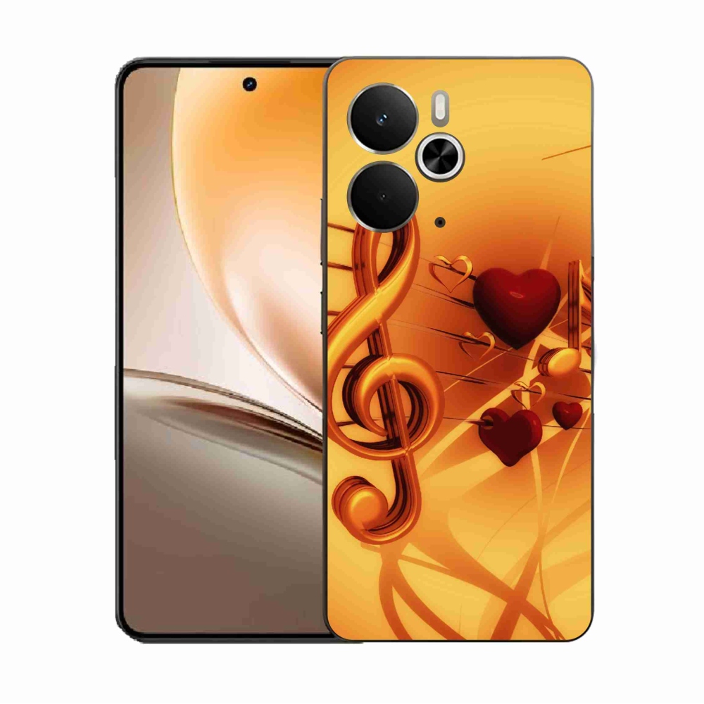 Gélový kryt mmCase na Realme 14 5G - noty