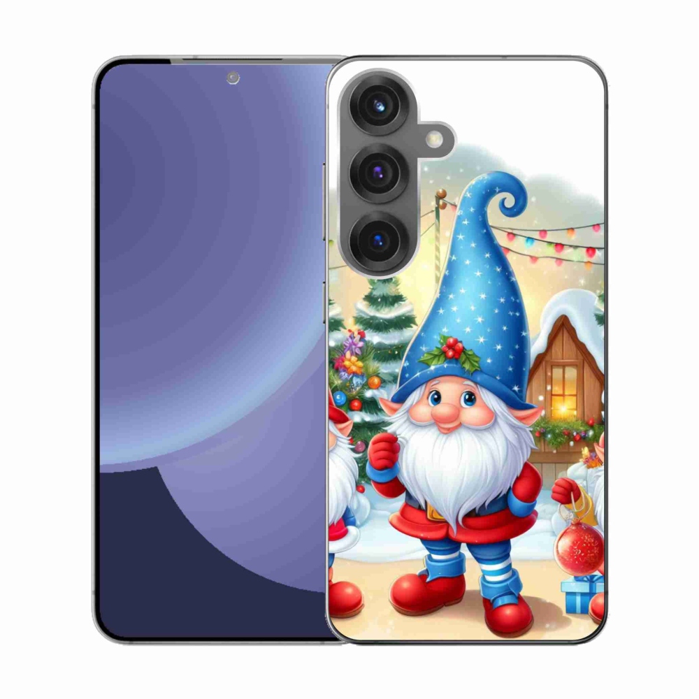 Gélový kryt mmCase na Samsung Galaxy S25 - vianočné škriatkovia