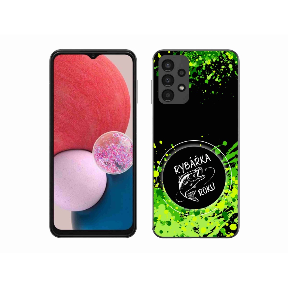 Gélový kryt mmCase na Samsung Galaxy A13 4G - rybárka roku čierne pozadie