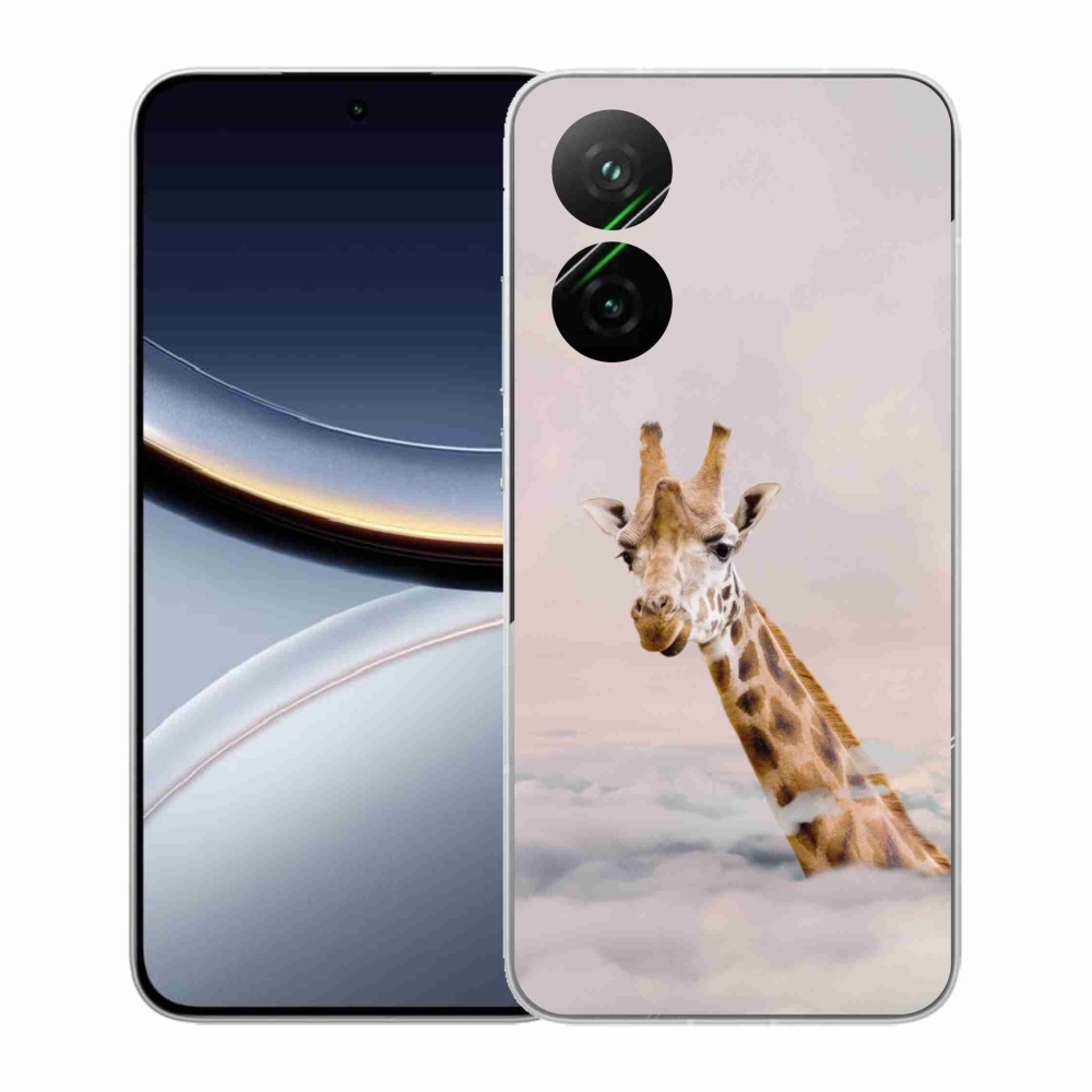 Gélový kryt mmCase na Xiaomi Poco F7 5G - žirafa v oblakoch