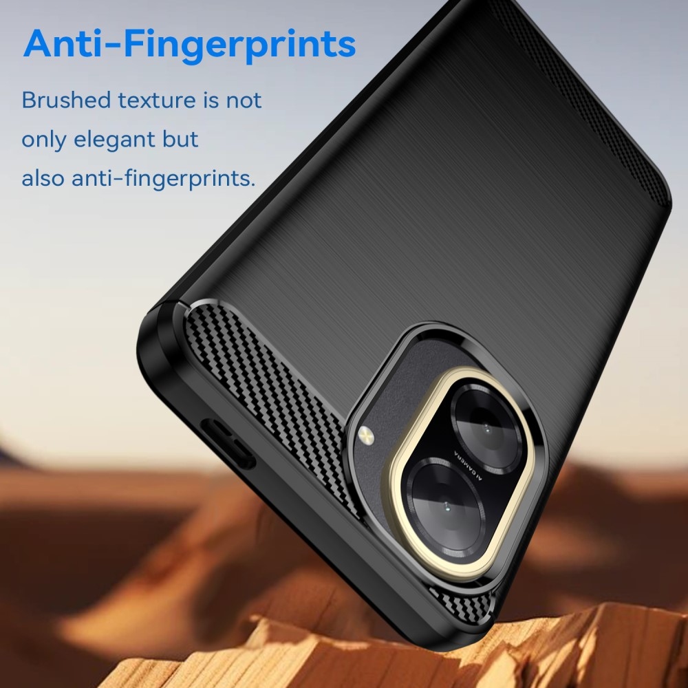 Carbon odolný gélový obal na Xiaomi Redmi A5 (173.45x79.35x8.45mm) - čierny