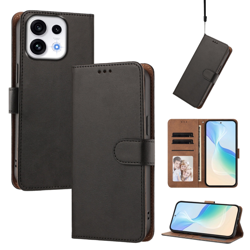 Wallet knižkové púzdro na Oppo Reno 16 Pro 5G/Oppo Reno 16 5G - čierne