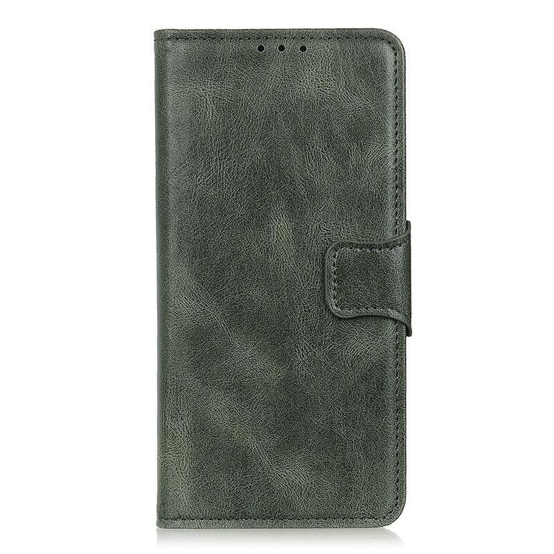 Wallet PU kožené peňaženkové púzdro na mobil Oppo Reno 5 Z 5G - čiernozelené