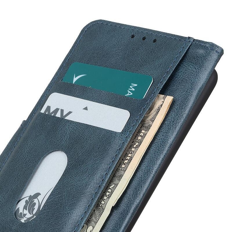 Wallet PU kožené peňaženkové púzdro na mobil Oppo Reno 5 Z 5G - modré