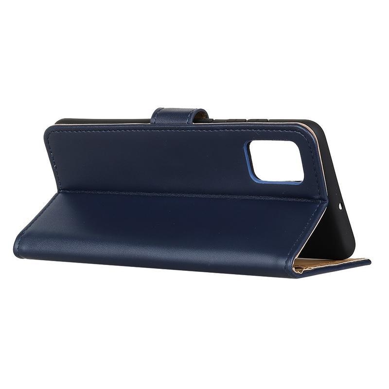 Wallet PU kožené peněženkové puzdro na mobil Samsung Galaxy M31s - modré