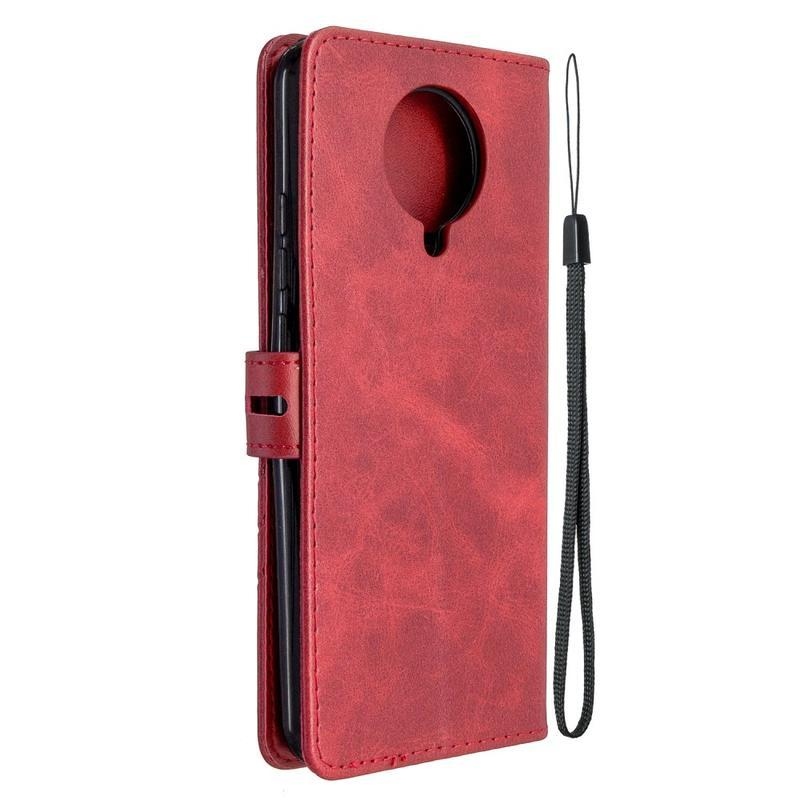 Wallet PU kožené peněženkové puzdro na mobil Xiaomi Poco F2 Pro - červené