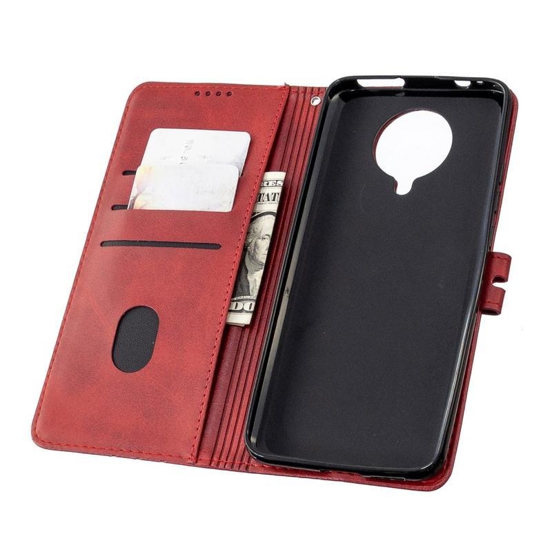 Wallet PU kožené peněženkové puzdro na mobil Xiaomi Poco F2 Pro - červené