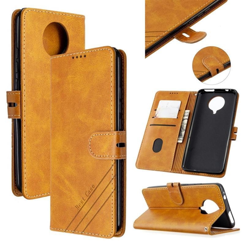 Wallet PU kožené peněženkové puzdro na mobil Xiaomi Poco F2 Pro - hnedé