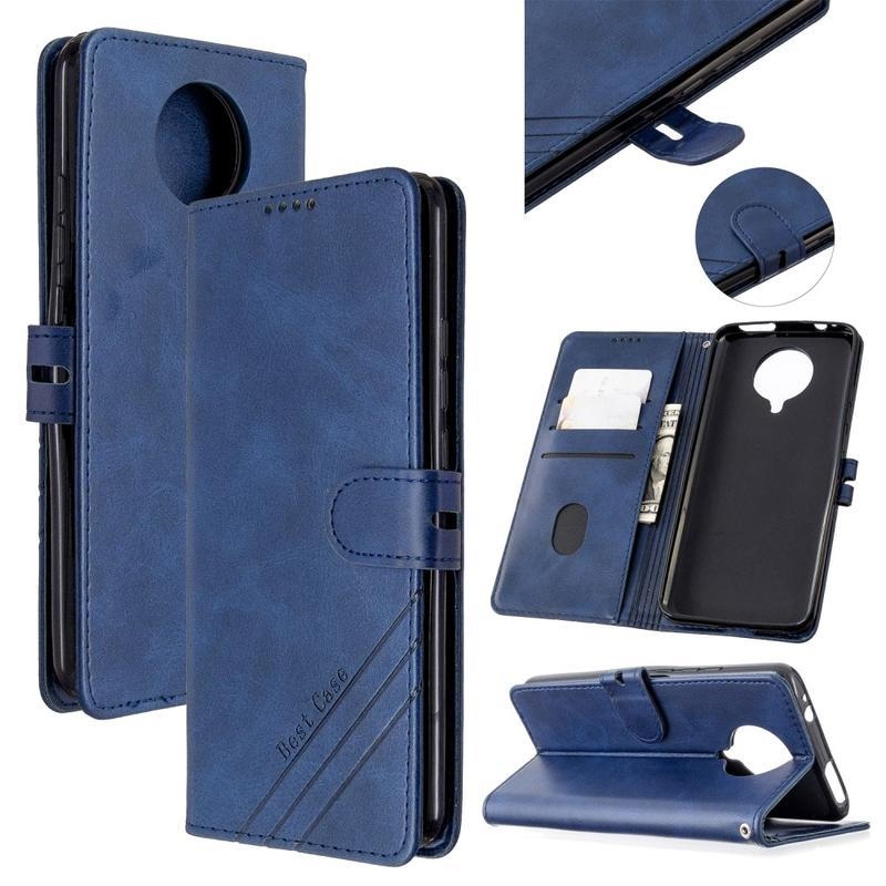 Wallet PU kožené peněženkové puzdro na mobil Xiaomi Poco F2 Pro - modré