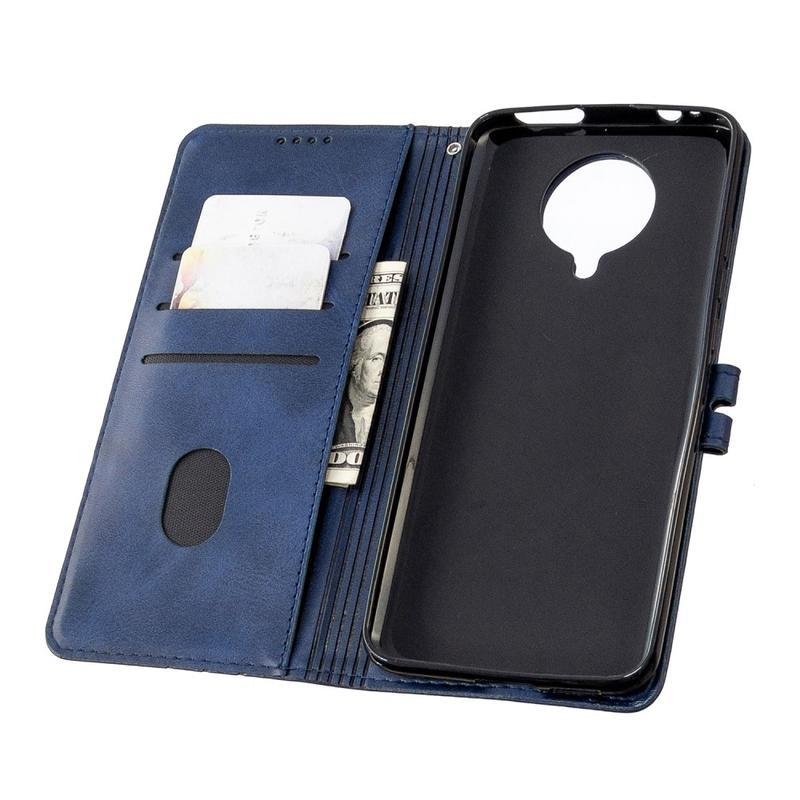 Wallet PU kožené peněženkové puzdro na mobil Xiaomi Poco F2 Pro - modré