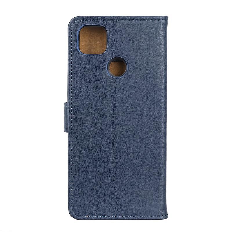 Wallet PU kožené peněženkové puzdro na mobil Xiaomi Redmi 9C - modré