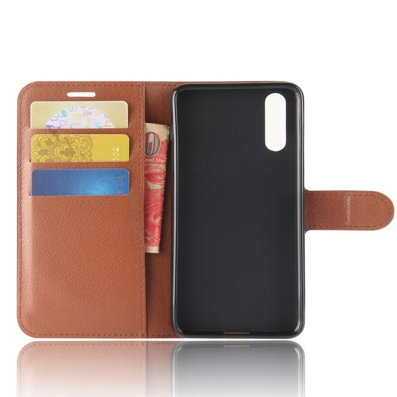 Wallet PU kožené puzdro na Huawei P20 - hnedé