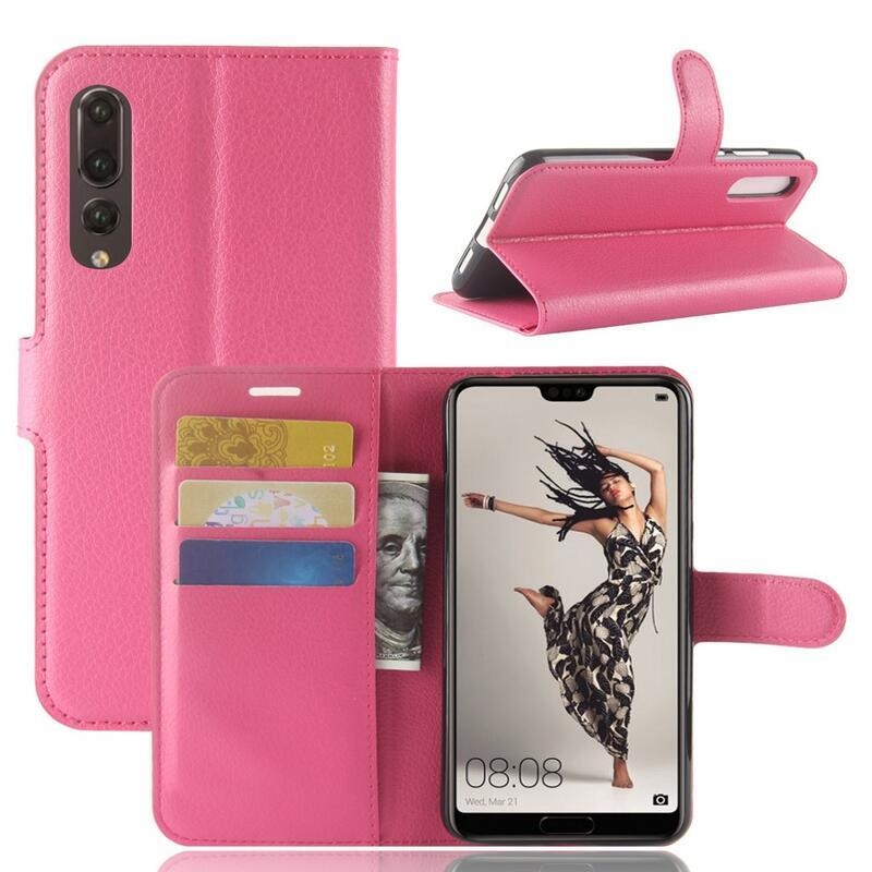 Wallet PU kožené puzdro na Huawei P20 Pro - rose