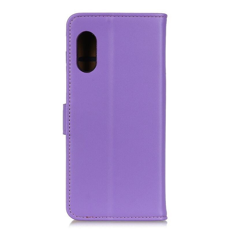 Wallet PU kožené puzdro na mobil Samsung Galaxy Xcover Pro - fialové