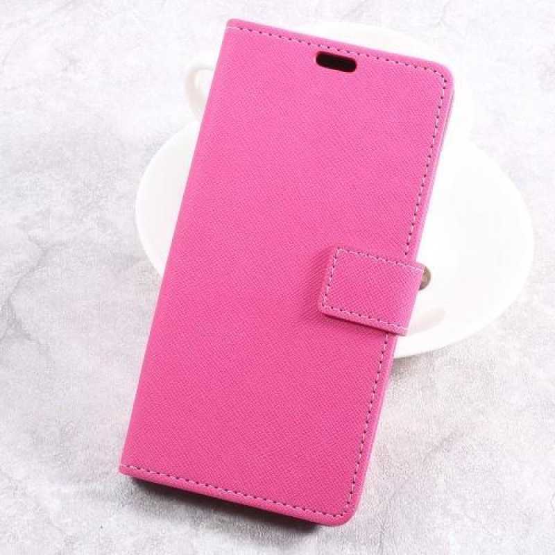 Wallet PU kožené puzdro pre mobil Sony Xperia L1 - rose