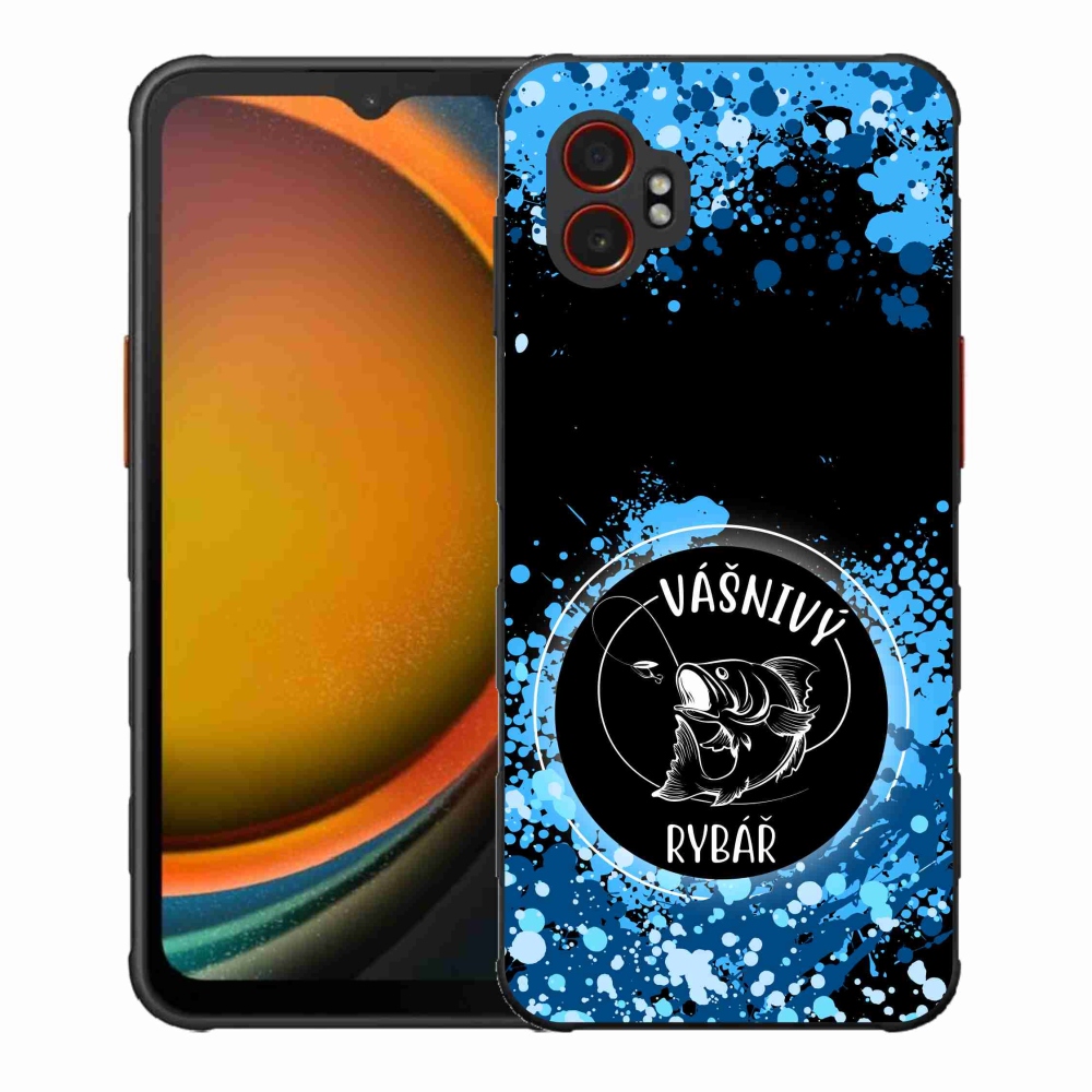 Gélový kryt mmCase na Samsung Galaxy Xcover 7 Pro - vášnivý rybár čierne pozadie