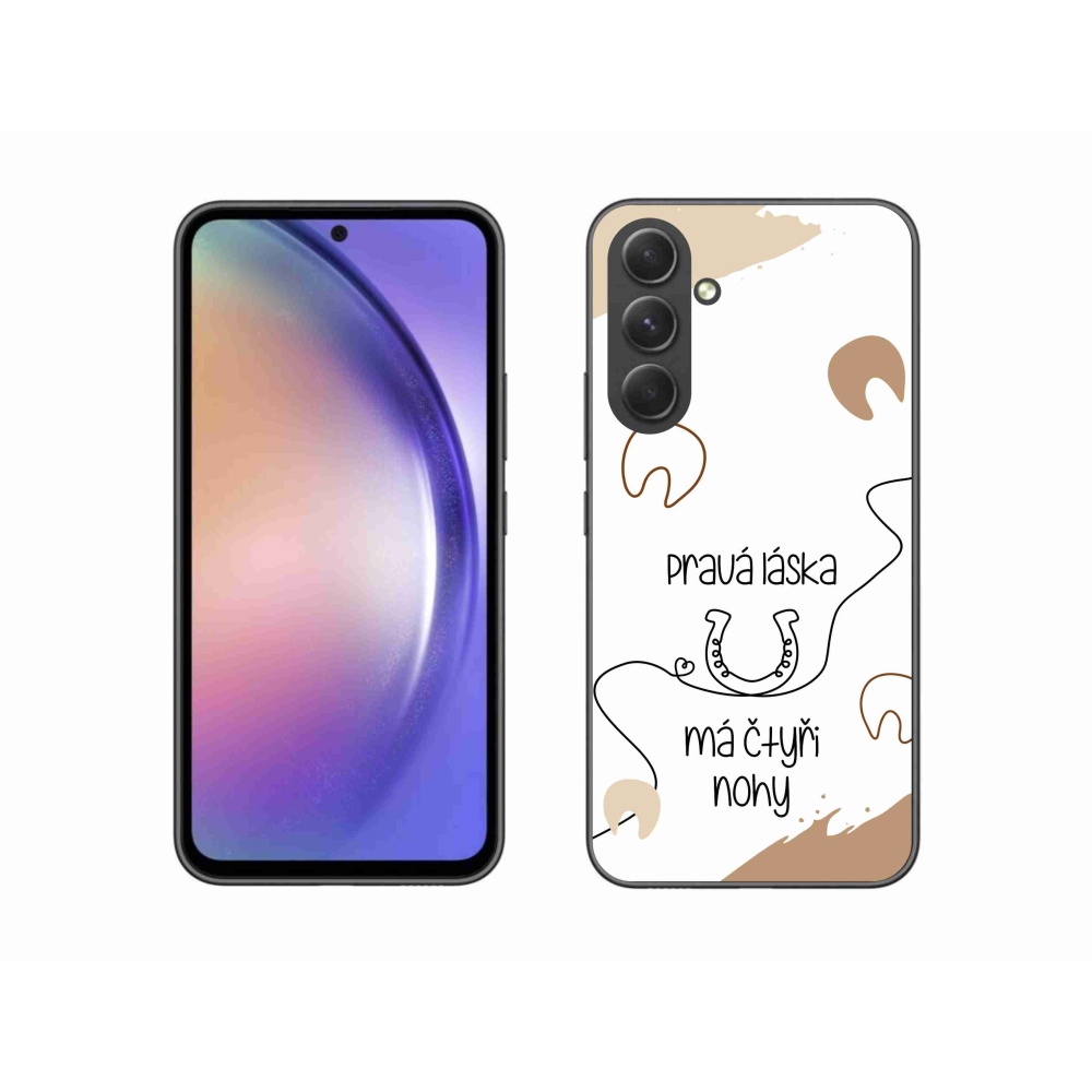 Gélový kryt mmCase na Samsung Galaxy A54 5G - konský motív biele pozadie