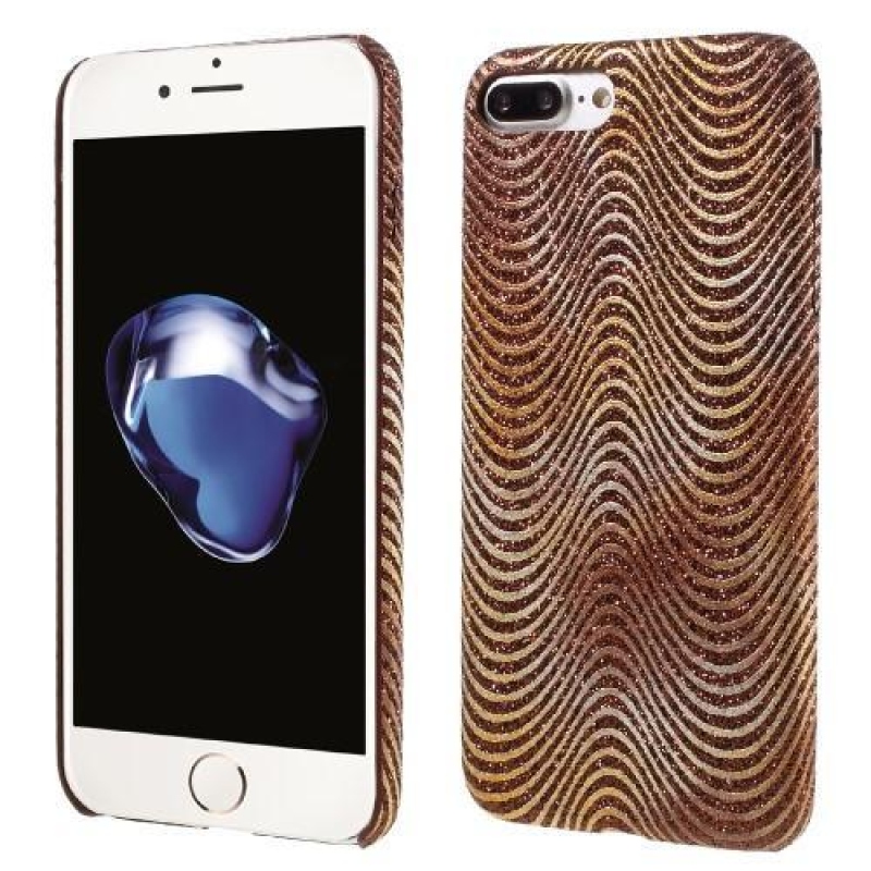 Wave plastový obal na iPhone 7 Plus a iPhone 8 Plus - hnedý