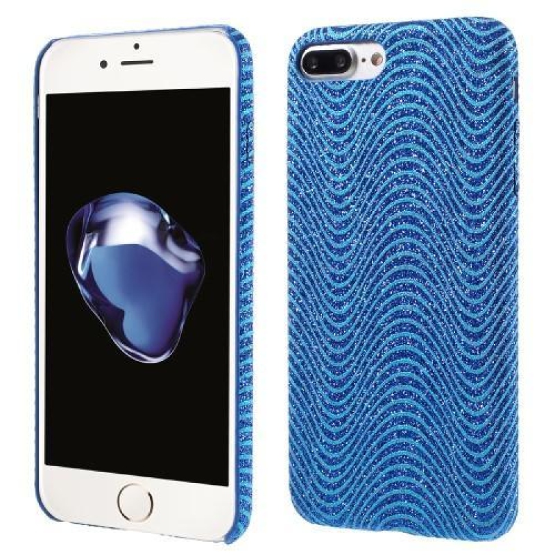 Wave plastový obal na iPhone 7 Plus a iPhone 8 Plus - modrý