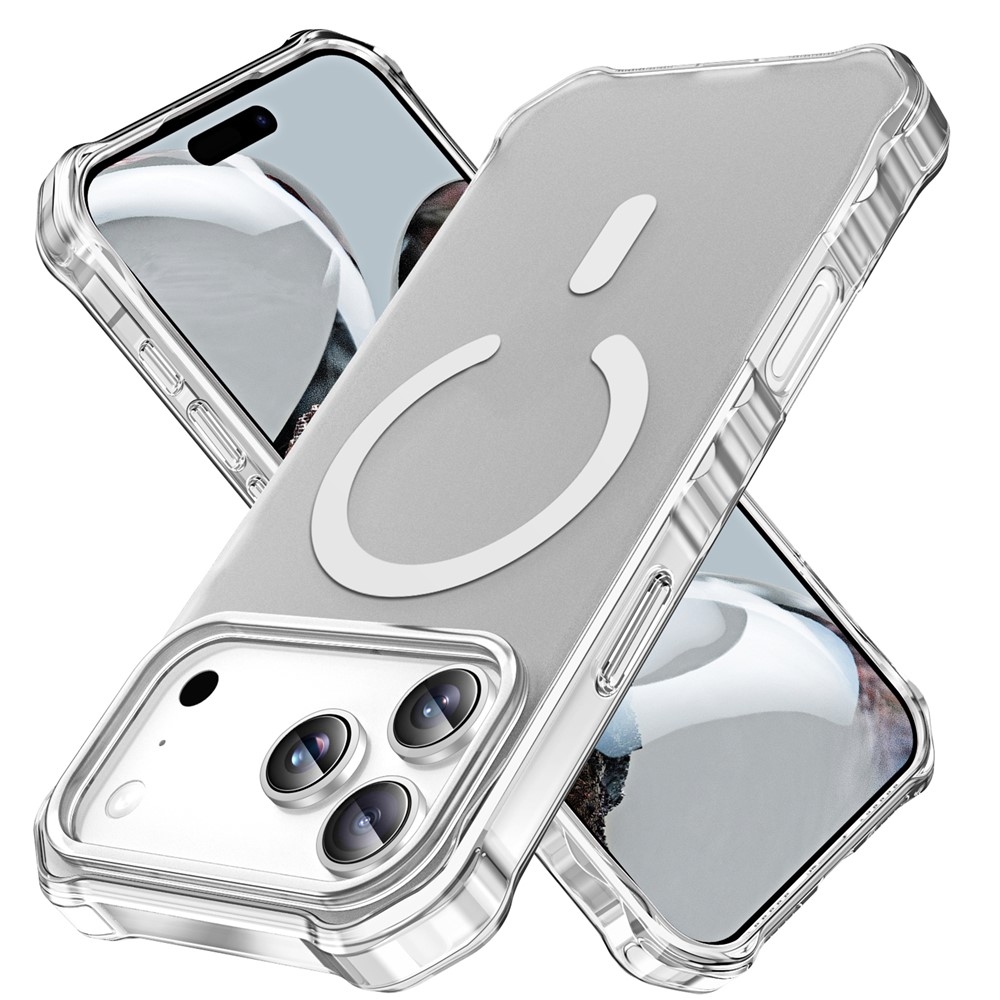 Wavy gélový obal s pevným chrbtom a MagSafe na iPhone 18 Pro/17 Pro - priehľadný