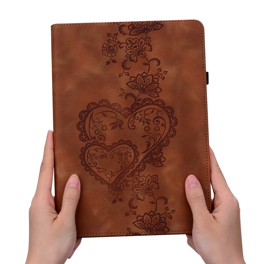 Heart zatváracie púzdro na tablet Xiaomi Redmi Pad SE 8.7 - hnedé