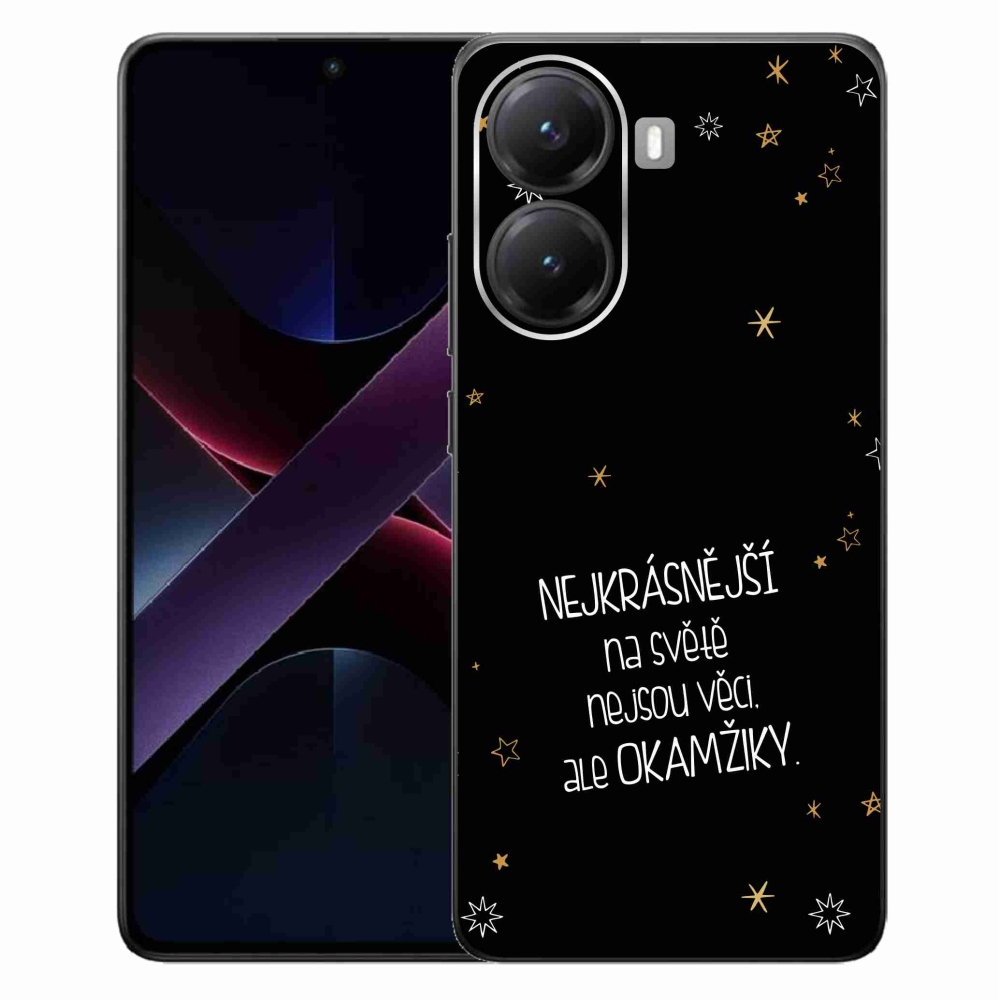 Gélový kryt mmCase na Xiaomi Poco X7 Pro 5G - citát 4 čierne pozadie