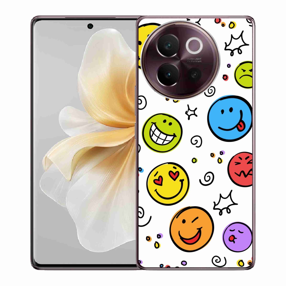 Gélový kryt mmCase na Vivo V40 Lite 5G - smajlíci