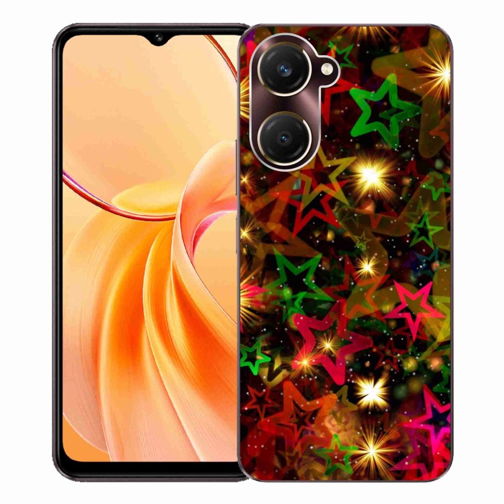 Gélový kryt mmCase na Vivo Y28s 5G - farebné hviezdičky