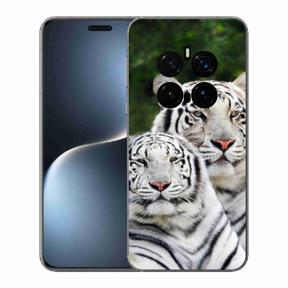 Gélový kryt mmCase na Honor Magic 7 Pro 5G - bieli tigre