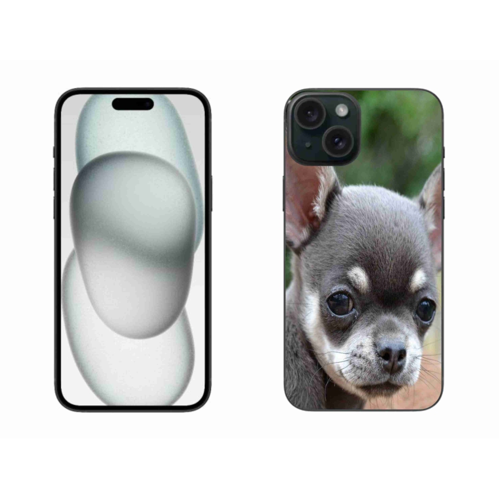 Gélový obal mmCase na iPhone 15 Plus - čivava