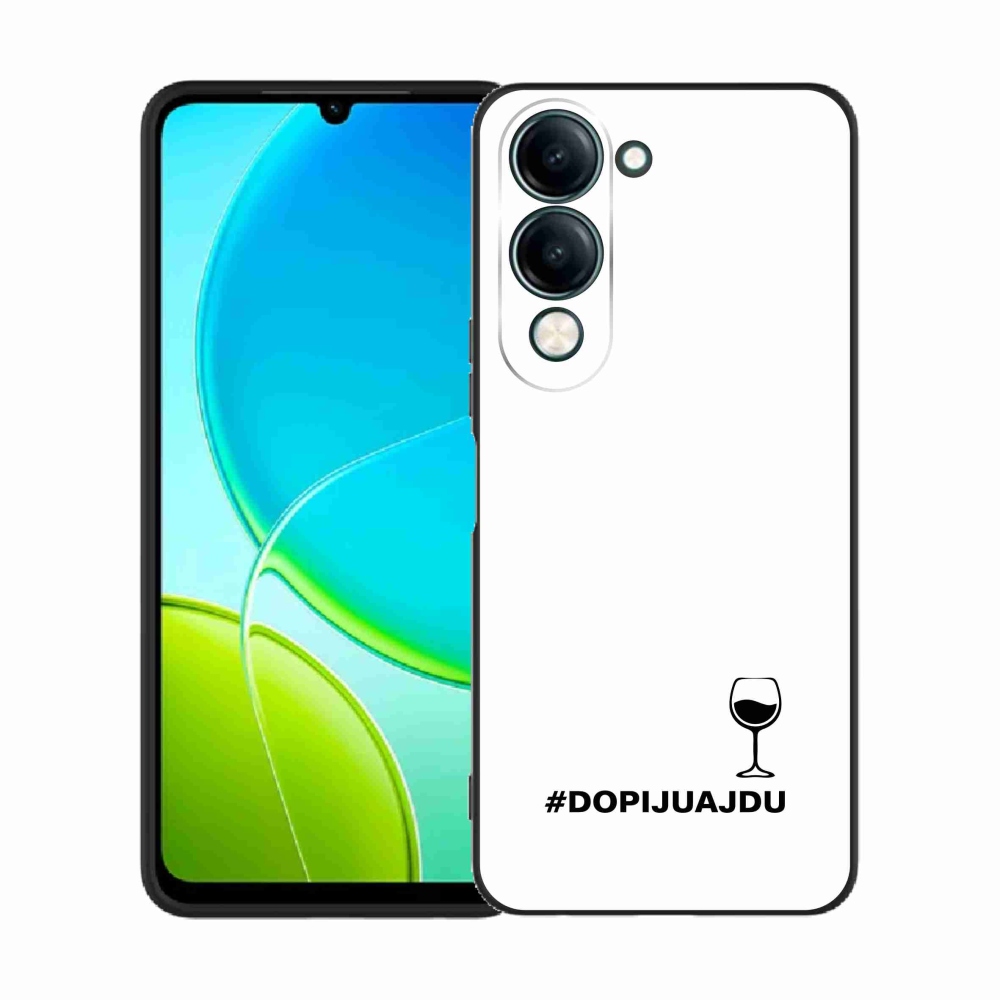 Gélový kryt mmCase na Vivo Y29s 5G - vínny motív biele pozadie