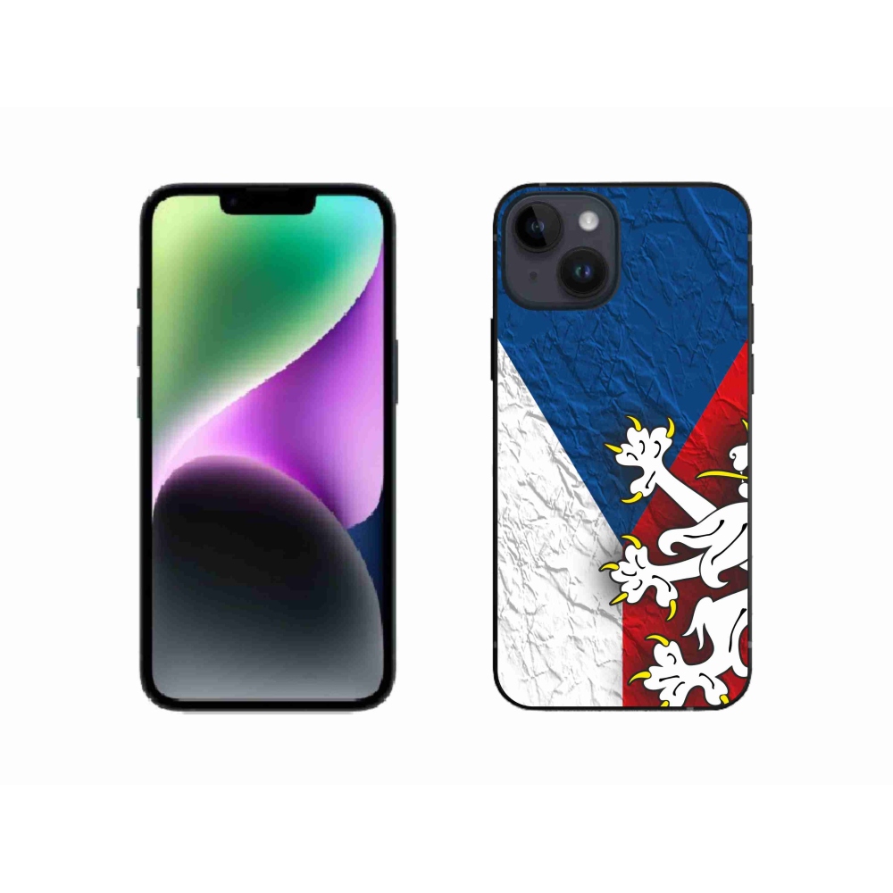 Gélový kryt mmCase na iPhone 14 - slovenská vlajka 1
