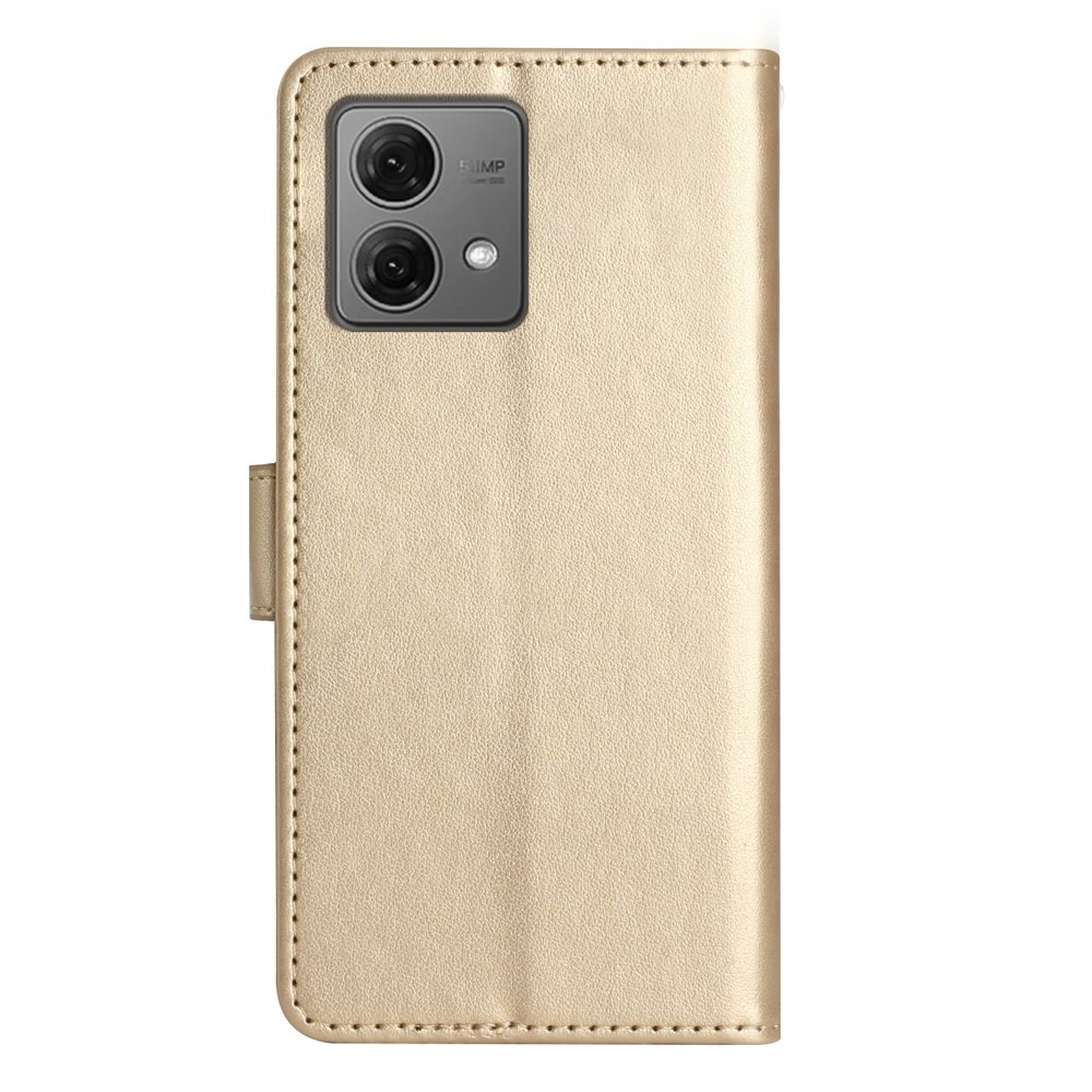 Flowers knižkové púzdro na Motorola Moto G85 5G - zlaté