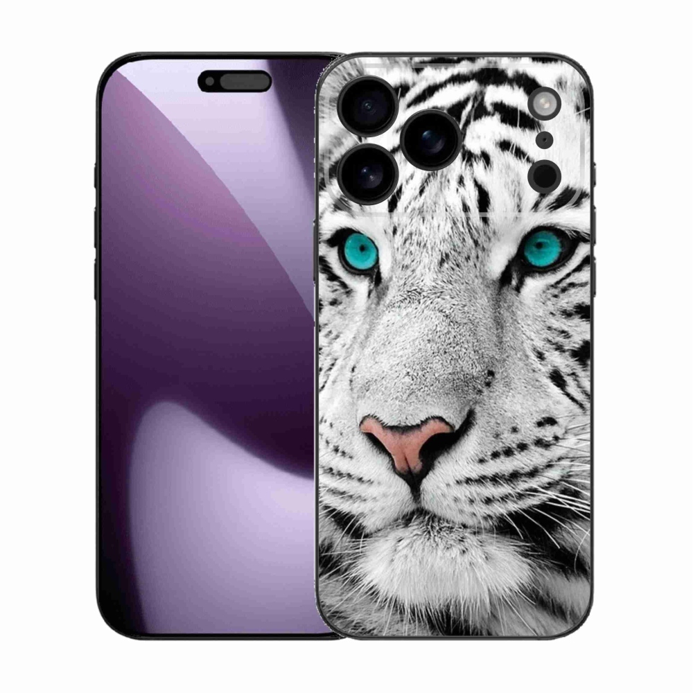 Gélový kryt mmCase na iPhone 17 Pro Max - biely tiger