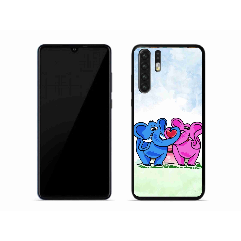 Gélový kryt mmCase na mobil Huawei P30 Pro - zamilovaní slony