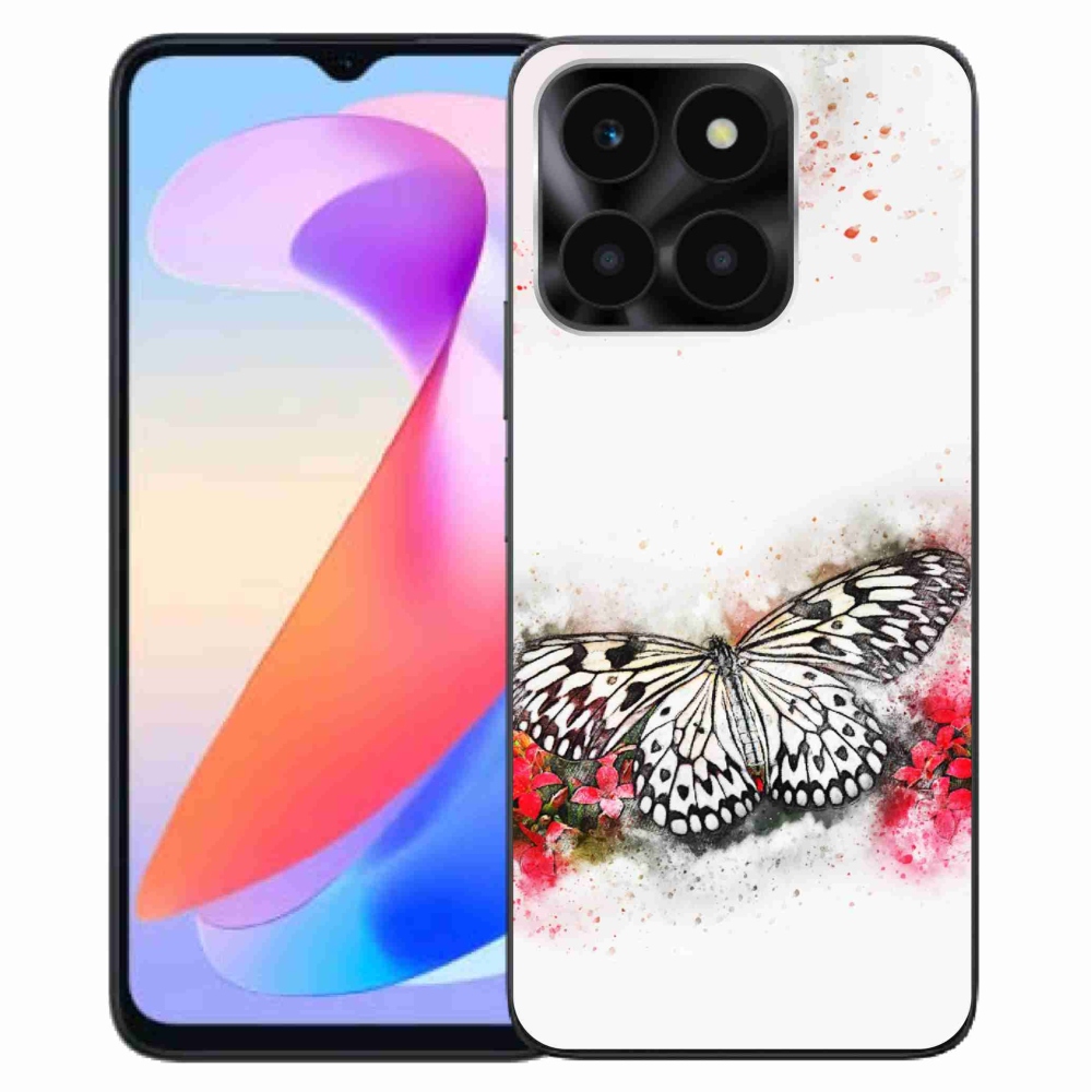 Gélový kryt mmCase na Honor X6a - čiernobiely motýľ