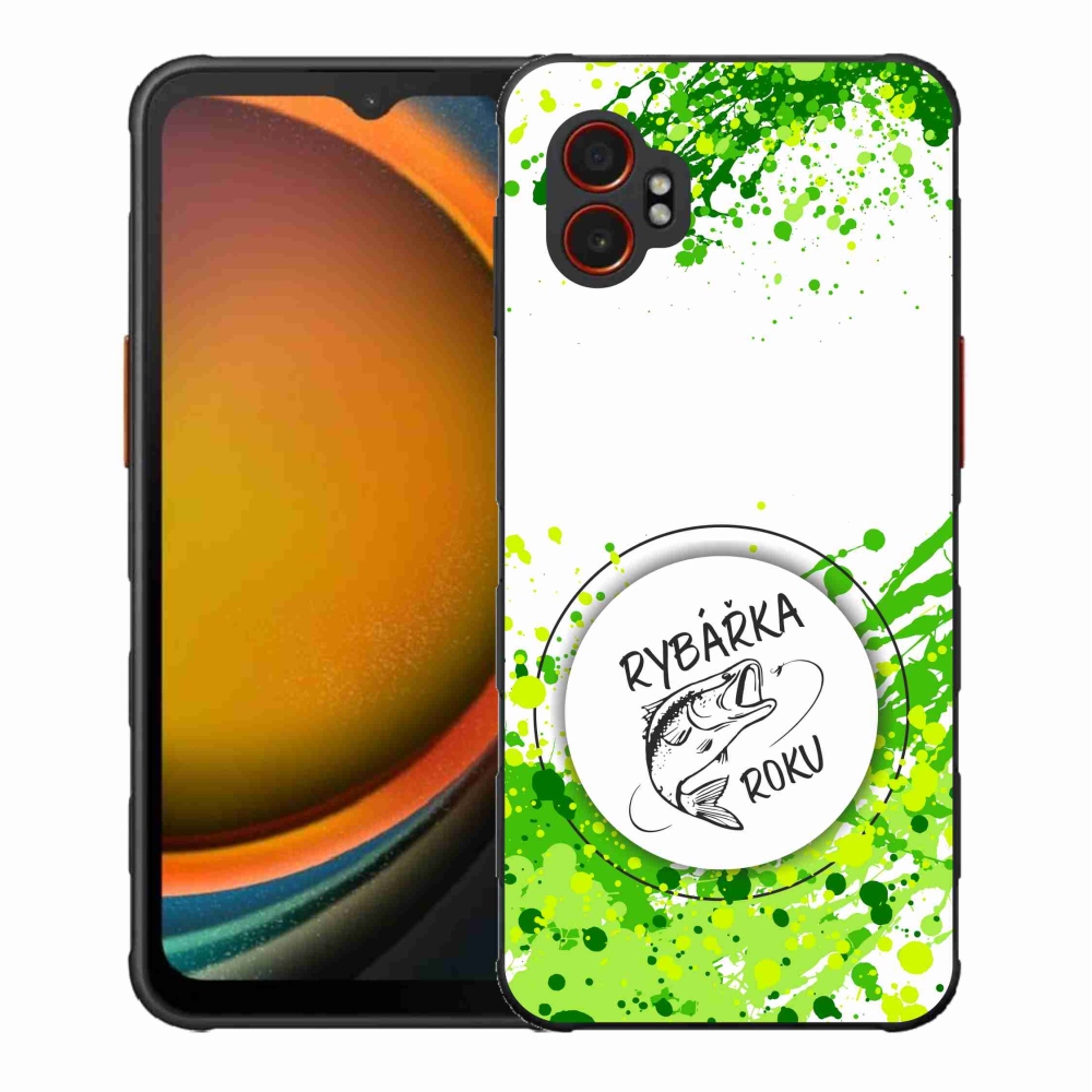 Gélový kryt mmCase na Samsung Galaxy Xcover 7 Pro - rybárka roku biele pozadie
