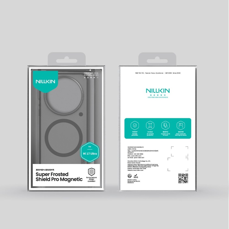Nillkin Super Frosted PRO Magnetický zadný kryt pre Xiaomi 17 Ultra Transparent Black