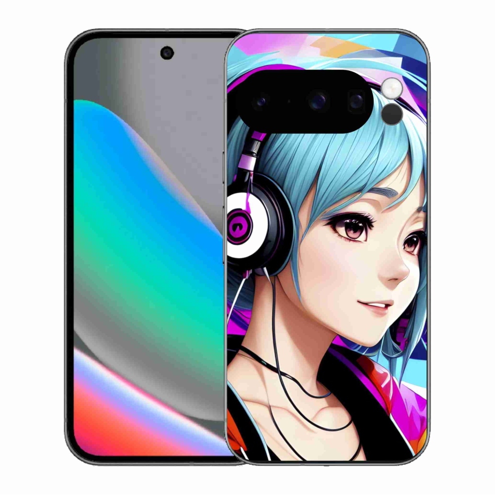 Gélový kryt mmCase na Google Pixel 10 Pro - dievča so slúchadlami