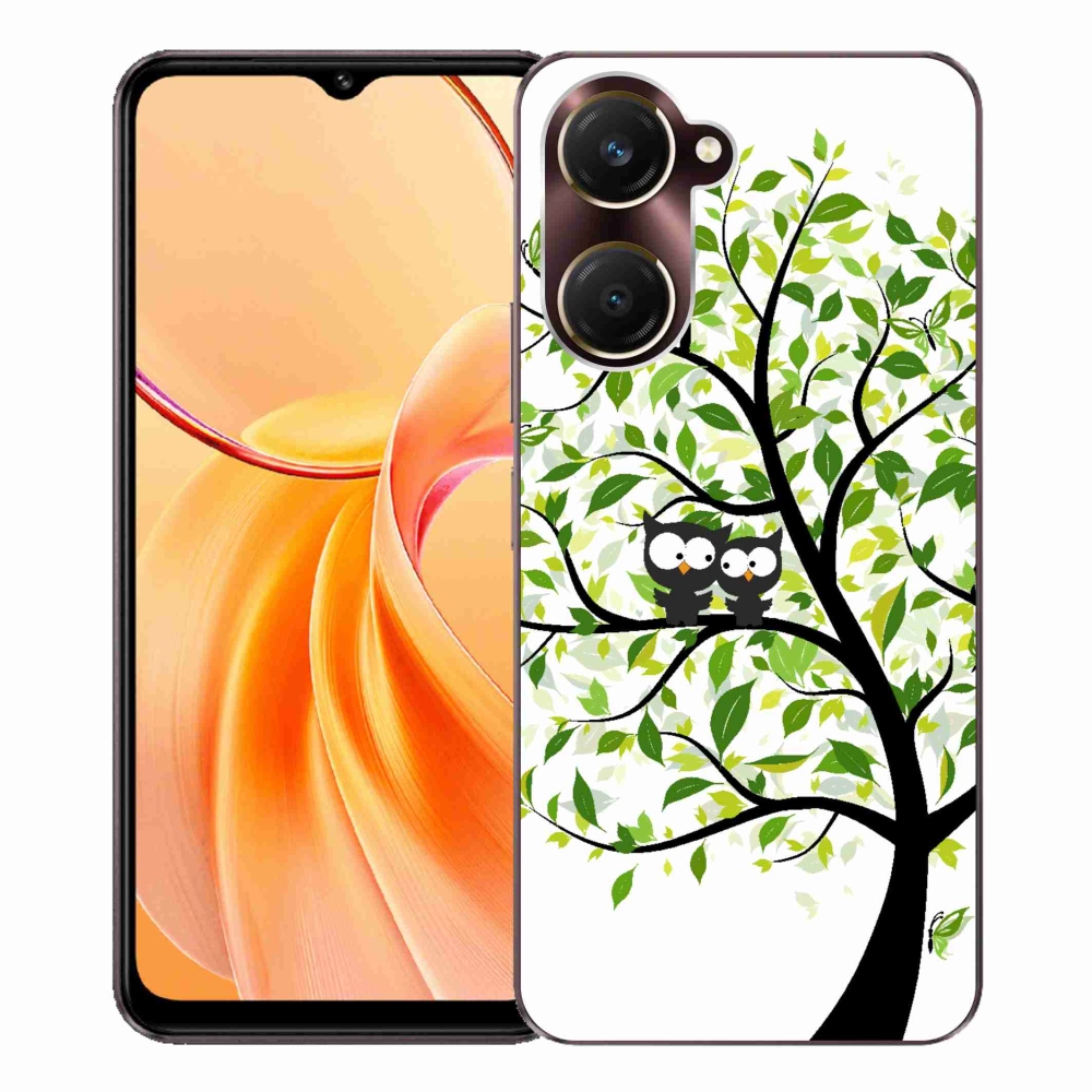 Gélový kryt mmCase na Vivo Y28s 5G - malej sovy na strome
