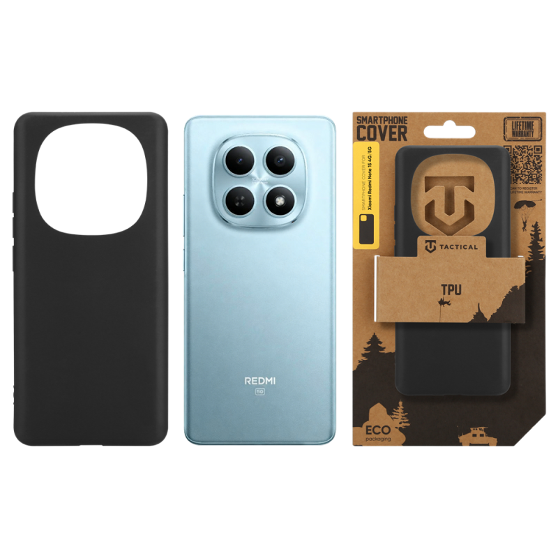 Taktický TPU kryt pre Xiaomi Redmi Note 15 4G/5G Black