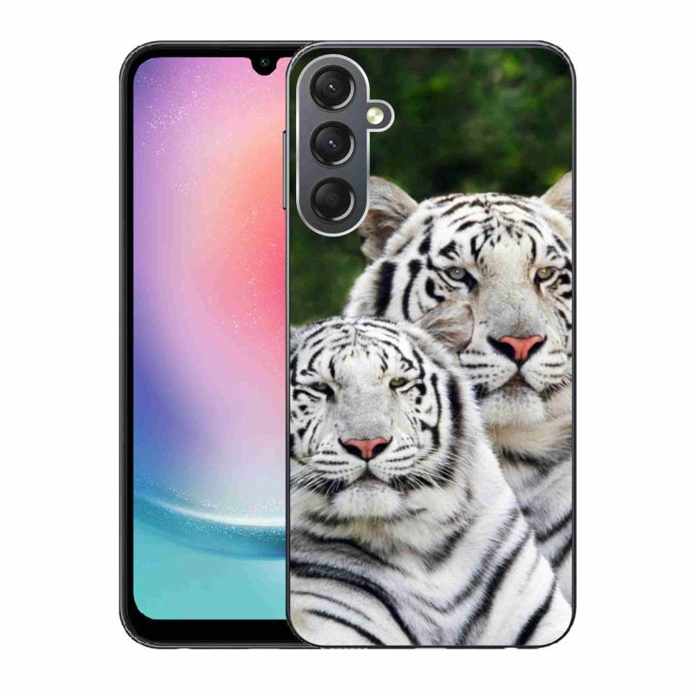 Gélový obal mmCase na Samsung Galaxy A24 - bieli tigre