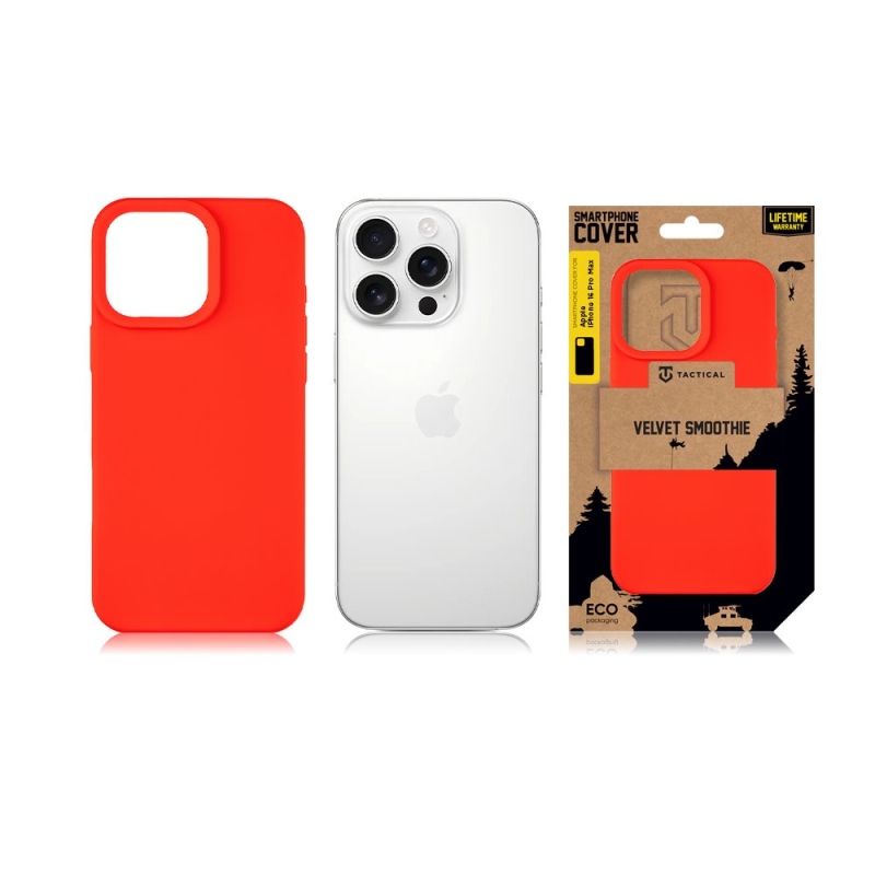 Tactical Velvet Smoothie Kryt pre Apple iPhone 16 Pro Max Chilli