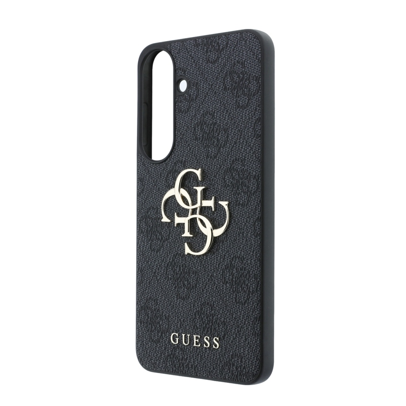 Guess PU 4G Metal Logo – zadný kryt pre Samsung Galaxy S26 FE, čierny